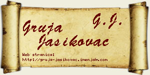 Gruja Jasikovac vizit kartica